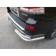 Защита задняя двойные уголки 76-42 мм ТСС для Lexus LX-570 Sport 2014-2021