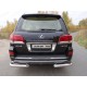 Защита заднего бампера уголки 76 мм ТСС для Lexus LX-570 Sport 2014-2021