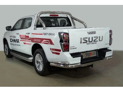 Защита задняя (уголки двойные) 76,1/42,4 мм для Isuzu D-Max 2019 – н.в. ISDMAX19-46