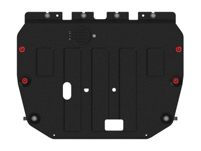 Защита картера двигателя, КПП (2 мм, сталь) для GAC GN8 2020-н.в. (V = 2.0 AT) №28.4664 V1