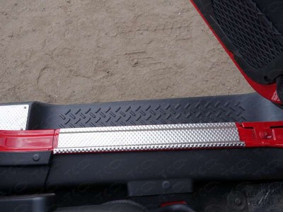 Накладки на пороги декоративные (комплект 2 шт) для Jeep Wrangler 3D № JEEPWRAN3D(3.6)14-18
