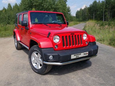 Защита переднего бампера 60 мм для Jeep Wrangler 3D № JEEPWRAN3D(3.6)14-02