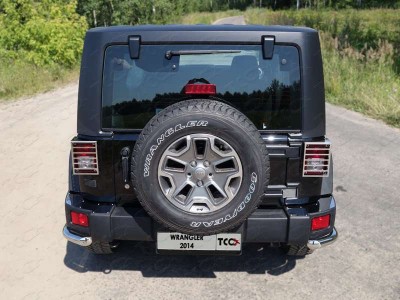 Защита заднего бампера уголки 60 мм   для Jeep Wrangler 3D № JEEPWRAN3D(3.6)14-12