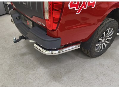 Защита задняя (уголки) 76,1 мм для Foton Tunland G7 2.0 Diesel АКПП 4WD 2024-н.в. №FOTTUNG724-22