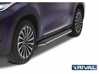 Порог-площадка "Premium" A180ALP Rival + комплект крепежа для Exeed TXL 2020-н.в.