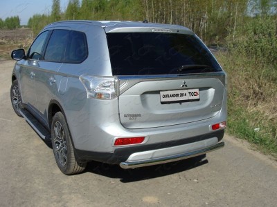 Защита заднего бампера центральная 60 мм для Mitsubishi Outlander № MITOUT14-12