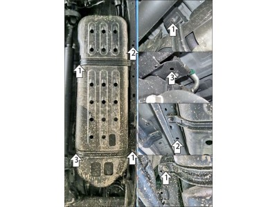 Усиленная защита топливного бака (2 мм, сталь) для Tank 300 2021-н.в., Tank 500 2021-н.в.
