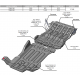 Защита картера, КПП и РК (композит 8 мм) для Tank 300 2021-н.в. (V - все), Tank 500 2021-н.в. (V - 3.0) (2 части)