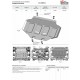 Защита картера + комплект метизов, АвтоБРОНЯ, Сталь для Tank 300,  V-2.0, АКПП, полный, 2023-н.в.; Tank 500, V-3.0, V-2.0, АКПП, 4WD, 2023-н.в.