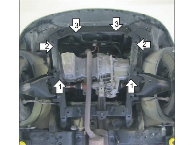 Усиленная защита картера двигателя, КПП (2 мм, сталь) для Renault Sandero Stepway 2009-2022 Renault Sandero 2008-2022,Renault Logan 2004-2016, Renault Logan II седан 2014-2022, Nissan Almera 2012-2018, Lada XRay 2016-2022, Lada Largus 2012-н.в.