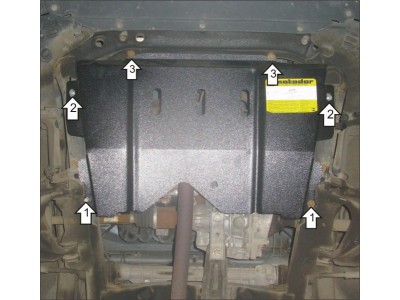 Усиленная защита картера двигателя, КПП (2 мм, сталь) для Renault Sandero Stepway 2009-2022 Renault Sandero 2008-2022,Renault Logan 2004-2016, Renault Logan II седан 2014-2022, Nissan Almera 2012-2018, Lada XRay 2016-2022, Lada Largus 2012-н.в.