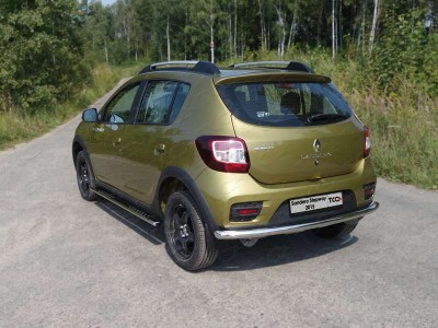 Защита заднего бампера 60 мм ТСС для Renault Sandero Stepway 2015-2018