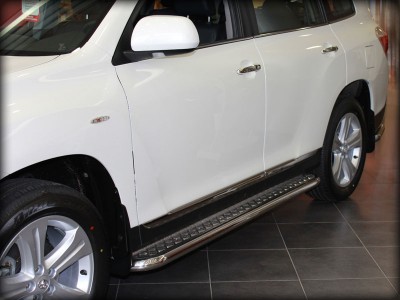 Пороги с листом d-53 для Toyota Highlander 2010-2013