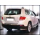 Защита заднего бампера "уголки" одинарные d-60 для Toyota Highlander 2010-2013