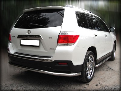 Защита заднего бампера полноразмерная d-60 для Toyota Highlander 2010-2013 HYG2010_3.1