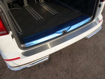 Накладка на задний бампер шлифованный лист для Volkswagen Multivan T6 № VWMULT15-19