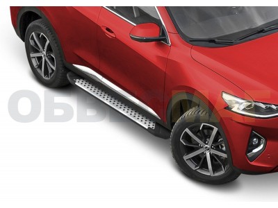 Пороги алюминиевые Rival BMW-Style для Haval F7/F7x 2019-2021