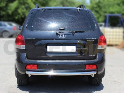 Защита заднего бампера 60 мм для Hyundai Santa Fe Classic № HS_6
