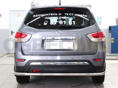 Защита заднего бампера большая 60 мм для Nissan Pathfinder № NP14_3.2