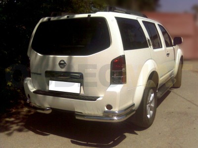 Защита задняя уголки двойные 76-53 мм для Nissan Pathfinder № NP 3.3