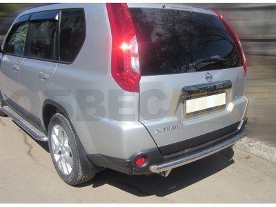 Защита заднего бампера 60 мм радиусная для Nissan X-Trail T31 № NXT2010 4