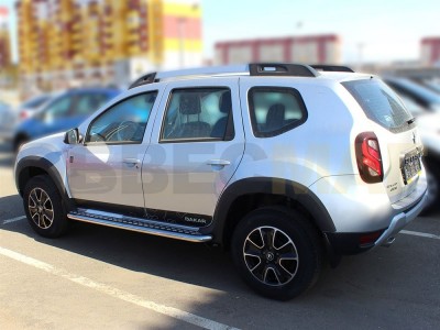 Пороги с площадкой алюминиевый лист 53 мм для Renault Duster Dakar № RDD17_2