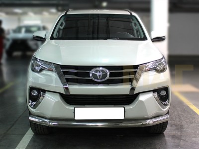 Защита переднего бампера 76 мм для Toyota Fortuner № TF17_1