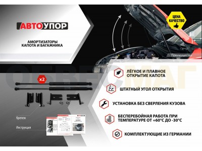 Амортизаторы капота Автоупор, 2 шт. для Kia Rio IV 2017-2021