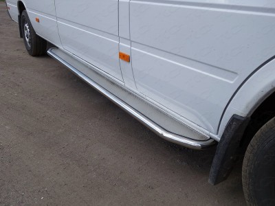 Порог с площадкой нержавеющий лист 42 мм для Mercedes-Benz Sprinter № MERSPR14-05