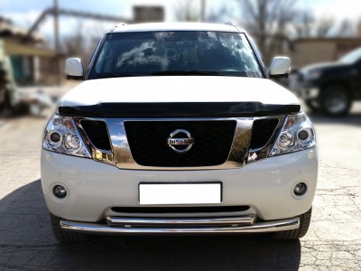 Защита передняя двойная 76-60 мм для Nissan Patrol № PTL2014_1