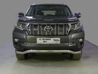 Защита переднего бампера волна 76 мм для Toyota Land Cruiser Prado 150 № TOYLC15017-17