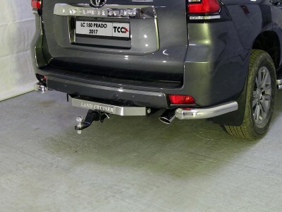 Защита задняя уголки 76 мм для Toyota Land Cruiser Prado 150 № TOYLC15017-09