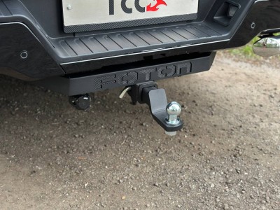 Фаркоп (Black, шар E нерж., надпись Tunland V9) для Foton Tunland V9 2.0 Diesel АКПП 4WD 2025-н.в. №TCU00446N-B02
