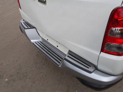 Накладки на задний бампер шлифованный лист 3 штуки для Mitsubishi L200 № MITL20015-42