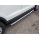 Пороги алюминиевые ТСС с накладкой для Mitsubishi Outlander 2010-2012