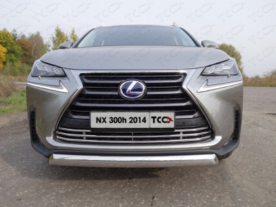 Защита передняя овальная 75-42 мм для Lexus NX-300h № LEXNX300H14-01