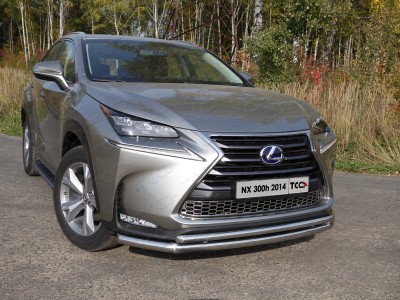 Защита передняя двойная 60-42 мм для Lexus NX-300h № LEXNX300H14-03
