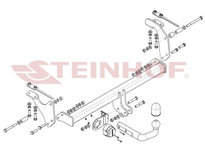 Фаркоп для Suzuki Jimny (A6G) 07/2018-н.в. условно-съемное крепление шара №S-428