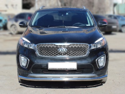 Защита переднего бампера радиусная d-60 для Kia Sorento Prime 2018 – н.в. KSTP18_1