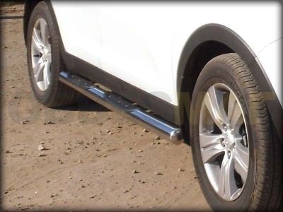 Пороги труба с накладками 76 мм на 3 двери для Suzuki Grand Vitara № GVN 4