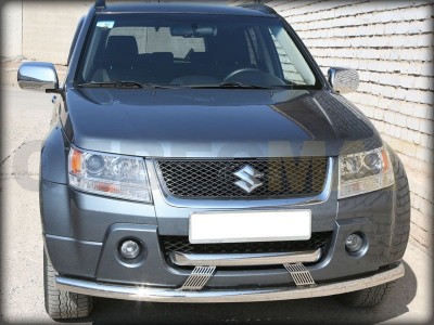 Защита передняя двойная 60-60 мм для Suzuki Grand Vitara № GVN 8.1