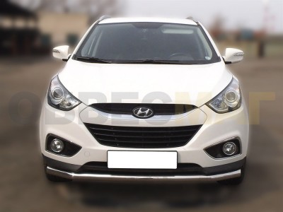 Защита переднего бампера 60 мм с двумя подгибами для Hyundai ix-35 № HIX35_1