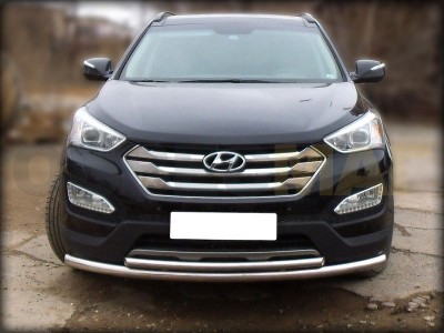 Защита передняя двойная 60-53 мм для Hyundai Santa Fe № HSF12 1.2