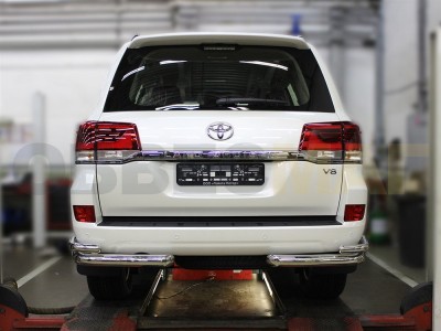 Защита задняя уголки двойные 76-53 мм для Toyota Land Cruiser 200 Executive № LCN2016_8EX
