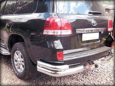 Защита задняя двойные уголки 101-60 мм для Toyota Land Cruiser 200 № LCN 9