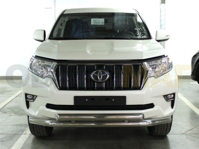 Защита передняя двойная 76-76х43 мм для Toyota Land Cruiser Prado 150 № LCPR17_1.7