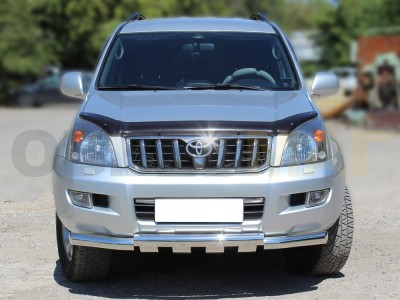 Защита переднего бампера 76 мм с накладками для Toyota Land Cruiser Prado 120 № LCPR 4.2