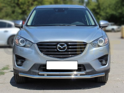 Защита передняя двойная 53-43 мм c подгибами для Mazda СX-5 № MCX515_1