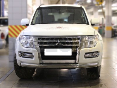 Защита переднего бампера 76 мм для Mitsubishi Pajero 4 № MP2015_1.2