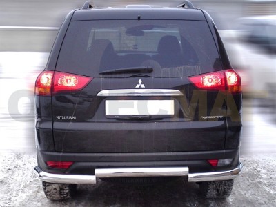 Защита заднего бампера 76 мм для Mitsubishi Pajero Sport № MPS14 3